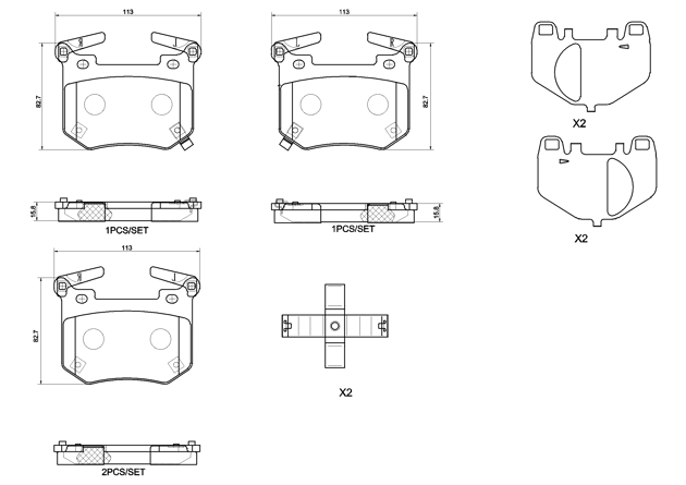 Brake pad Brembo P30124N