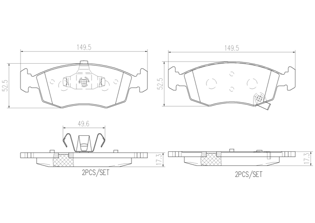 Brake pad Brembo P11031N