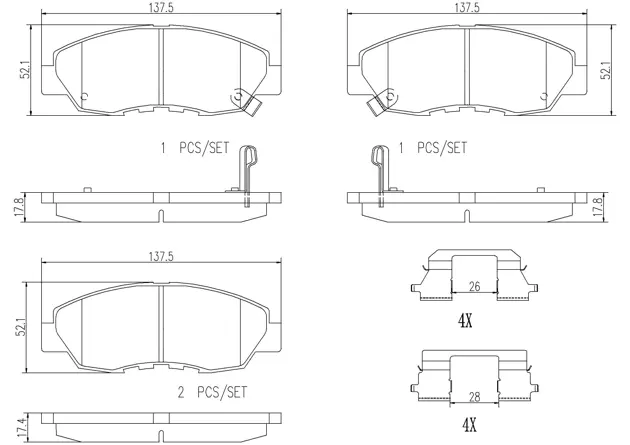 Brake pad Brembo P28052N