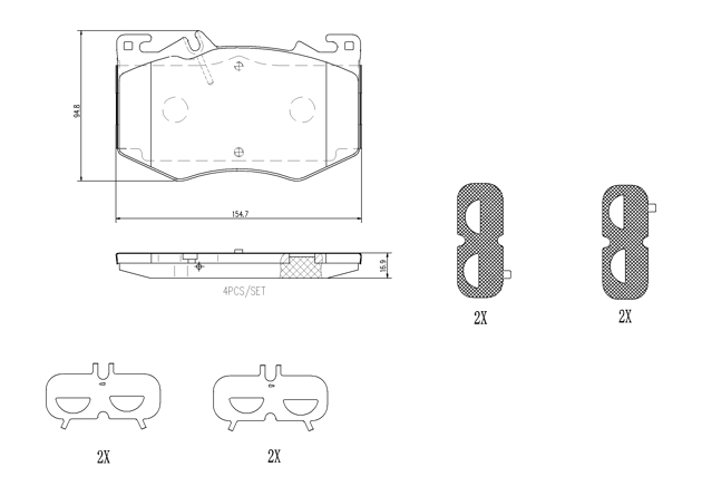 Brake pad Brembo P 50 166