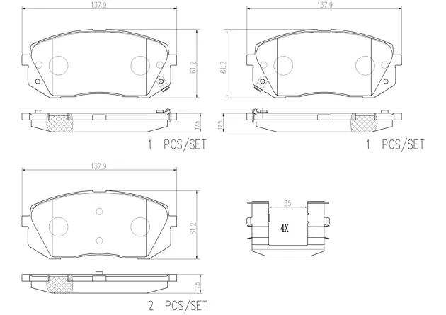 Brake pad Brembo P30056N