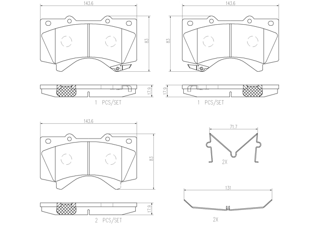 Brake pad Brembo P83107N