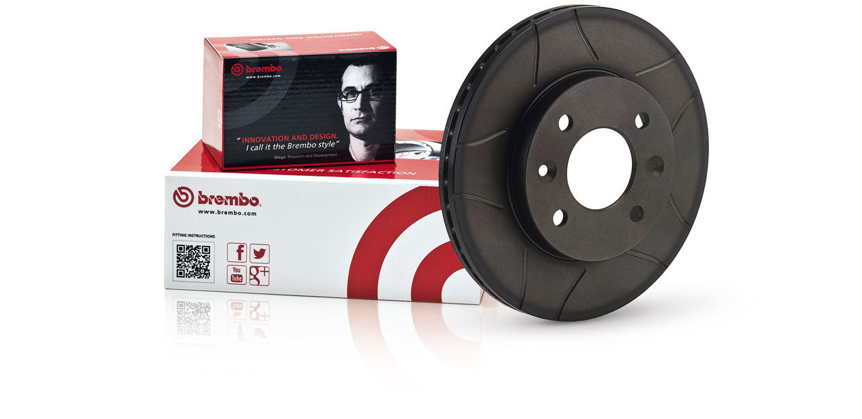 Dischi baffati e verniciati Brembo Max:  packaging