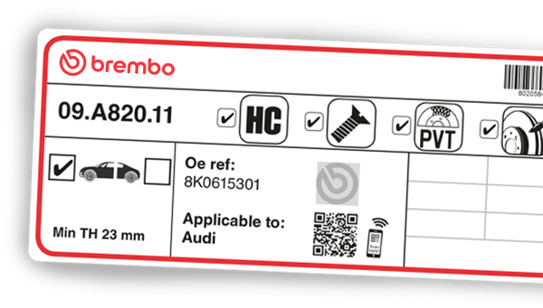 Product label containing: Univocal QR code, QA hologram and product marking