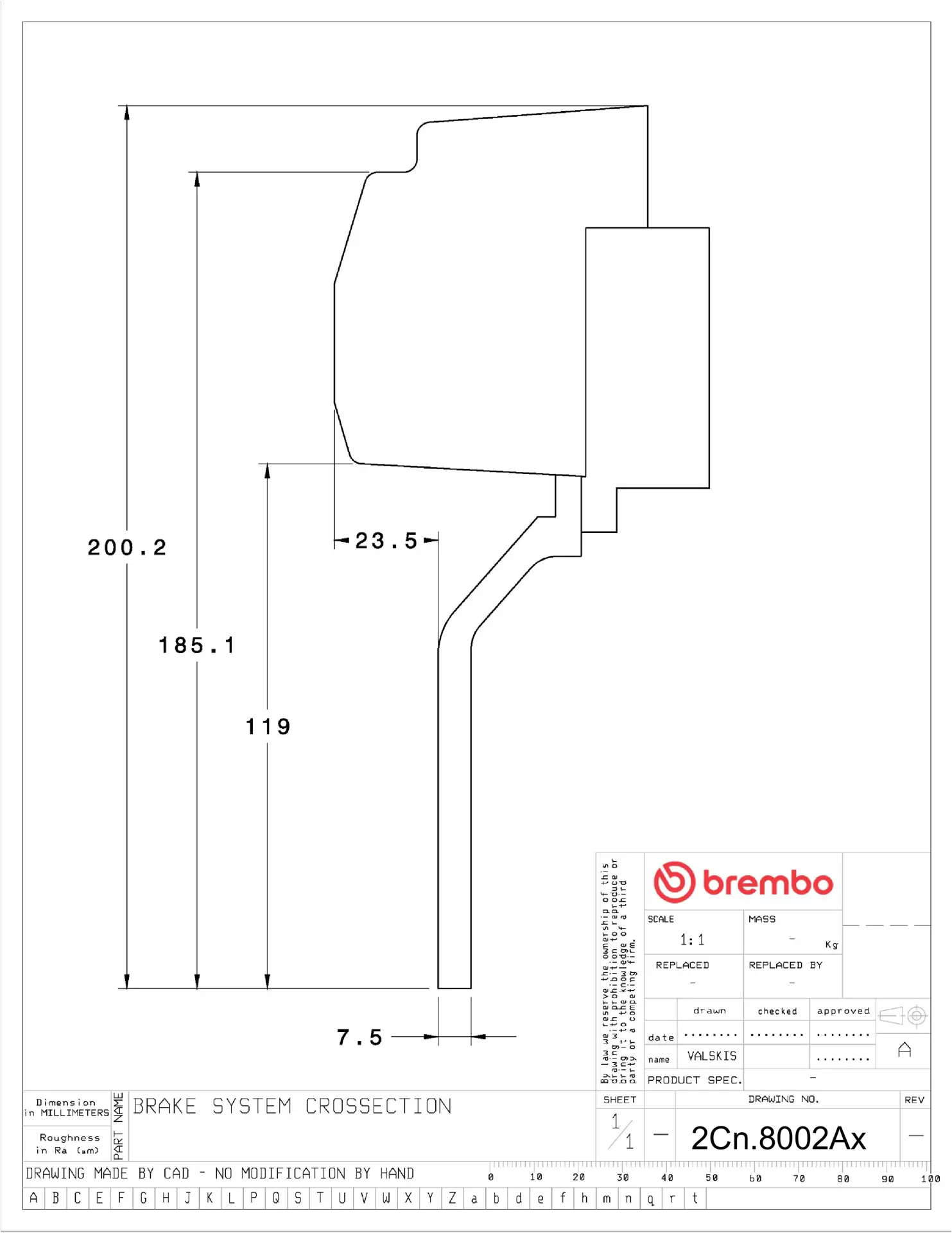 SPORT | TY3 diskahemlar Brembo 2C1.8002A_