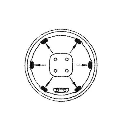 Arrows indicating where to apply grease 