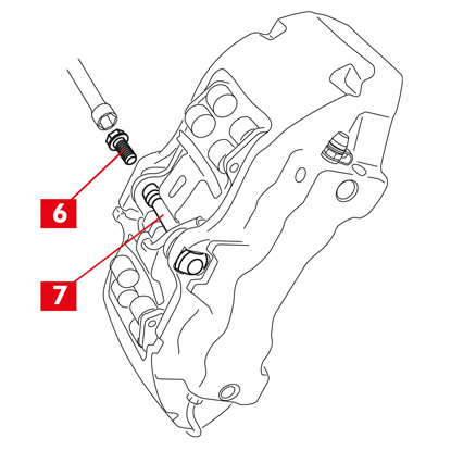 Desenroscar e remover o parafuso de fixação do pino