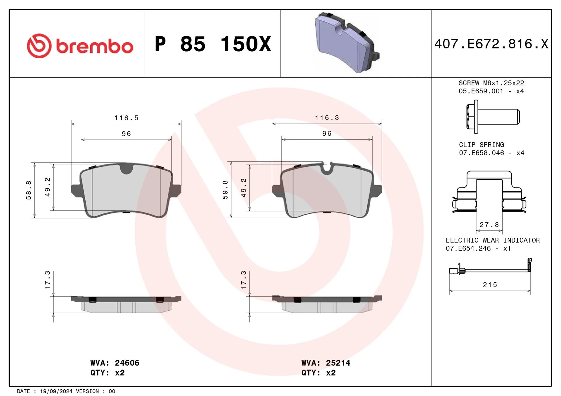 P 85 150X