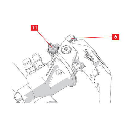此旋鈕可調整空衝程並影響桿-把手距離。